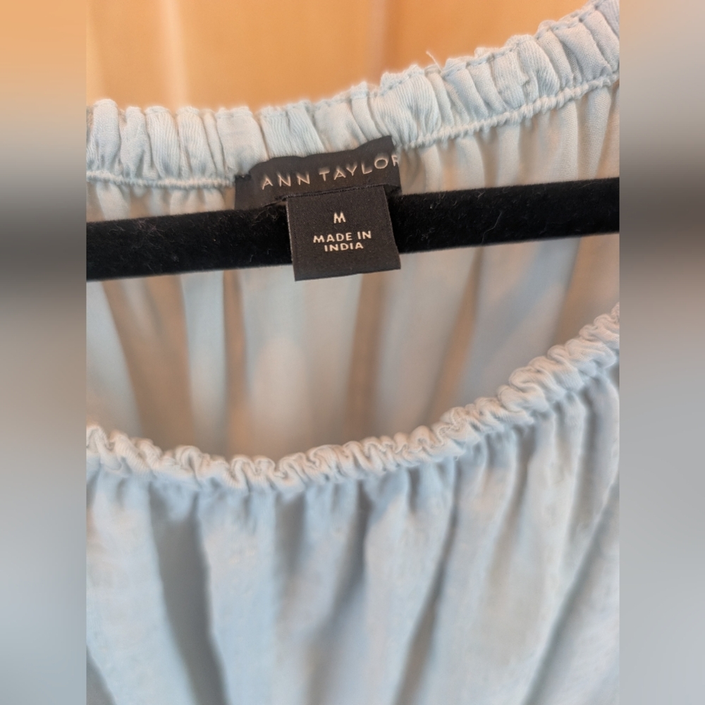 Ann Taylor Soft Mint Gathered Blouse - Picture 2 of 7